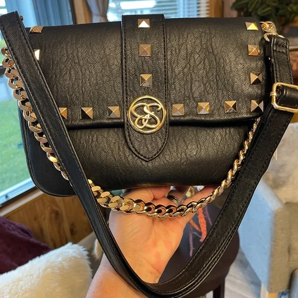 JESSICA SIMPSON Crossbody Bag with Gold Details and Chain Strap In Jenni… - Picture 2 of 16